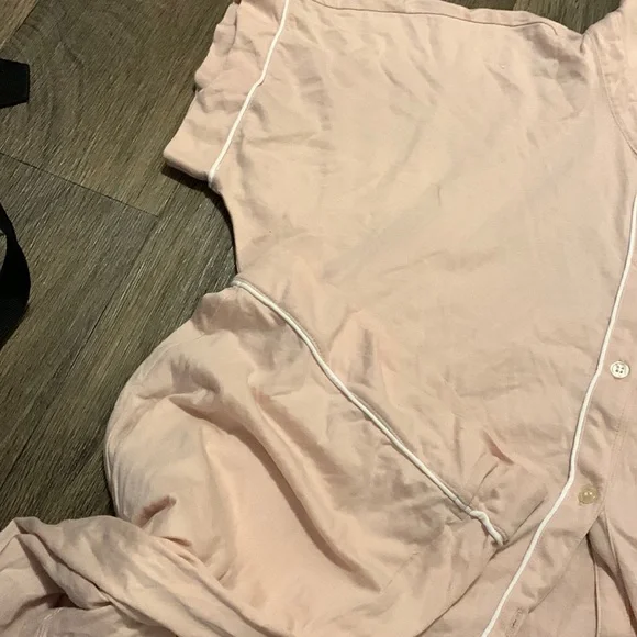 New Skin Pima modal Cotton Lounge wear Lt pink L short sleeve top &L pants
